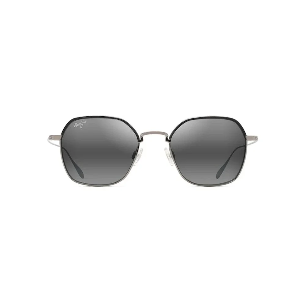 MAUI JIM MOON DOGGY NEW 874-11B TITANIUM NEUTRAL GREY POLARIZED SUNGLASSES